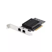 StarTech.com 2 prievadų PCIe 10Gb Ethernet tinklo plokštė, 10GbE tinklo sąsajos kortelė, Broadcom BCM57416 lustas, dviguba RJ45 10GBase-T/Gigabit, NIC kortelė, TAA