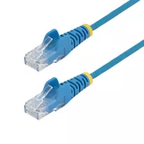StarTech.com 7 m mėlynas plonas CAT6 Ethernet kabelis, be užkablių, 100W PoE, UTP, LSZH, 28AWG gryna varinė viela, plonas RJ45 tinklo laidininkas su įtempimo mažinimo elementais, individualiai išbandytas