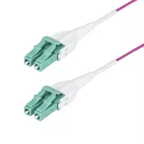 StarTech.com 30m LC–LC UPC OM4 daugiamodis šviesolaidinis kabelis, Erika Violet, 50/125µm, 40G/100G, LOMMF/VCSEL, Uniboot šuoliukas, OFNR
