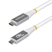 StarTech.com USB4 kabelis 1m, 80Gbps, USB-IF sertifikuotas USB-C, 240W PD, 8K 120Hz/4K 240Hz DP2.1, TPE apvalkalas, suderinamas su Thunderbolt 4 - baltas