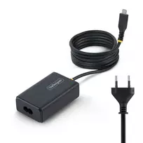 StarTech.com 65W USB-C nešiojamojo kompiuterio įkroviklis, 1,5 m integruotas USB-C kabelis, maitinimo adapteris, tinkamas Dell, XPS, HP ProBook, MacBook Pro, Microsoft Surface Pro