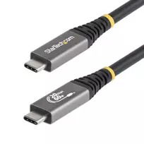 StarTech.com 3m USB4 laidas, 20Gbps, USB-IF sertifikuotas USB-C, 60W PD, 4K 120Hz DP 2.1, TPE apvalkalas, juodas