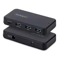 StarTech.com 4 prievadų USB-C ir USB-A šakotuvas, 5Gbps, su maitinimu, 2-in-1 USB-C ir USB-A laidas, 1x USB-C ir 3x USB-A (1x BC 1.2), 36W maitinimo adapteris