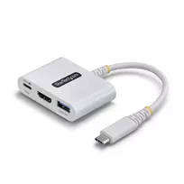 StarTech.com USB-C į HDMI kelių prievadų adapteris su 140W PD įkrovimu, 4K 60Hz HDMI, USB 5Gbps šakotuvas, mini dokas, skirtas MacBook / Dell / ThinkPad / HP / iPad / planšetėms
