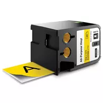 DYMO XTL universalios vinilinės etiketės | 54 mm x 7 m | Juoda ant geltonos