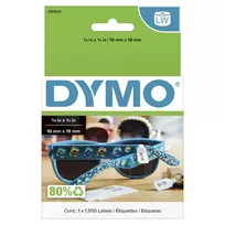 DYMO Authentic LW 2-Up kainų etiketės | 10 mm x 19 mm | Etiketės LabelWriter spausdintuvams | 1 ritinėlis po 1500 kainų lipdukų