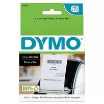 DYMO Original LabelWriter ištisinės etiketės | 57 mm x 91 metrai | 1 ritinys