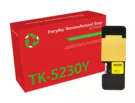Kasdieninis™ geltonas perdirbtas dažų kasetė Xerox, suderinama su Kyocera TK-5230Y, standartinės talpos