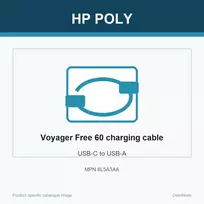 HP Poly Voyager Free 60 USB-C į USB-A įkrovimo laidas