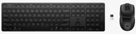 Klaviatūros ir pelės rinkinys HP 495C – belaidė pilno dydžio klaviatūra, kelių įrenginių pelė, USB/RF/Bluetooth, juoda