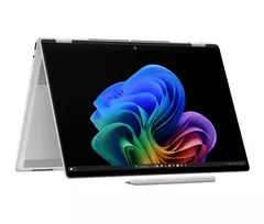 HP OmniBook X Flip NGAI 16-as0009na Copilot+ PC nešiojamas kompiuteris Intel Core Ultra 7 256V 40.6 cm (16 colių) liečiamasis 3K ekranas 16GB LPDDR5x-SDRAM Wi-Fi 7 (802.11be) Windows 11 Home sidabrinis