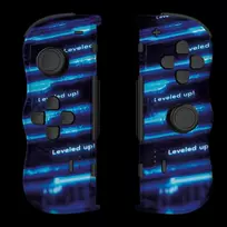 Lexip X CRUNCHYROLL - LEVEL UP WL TWIN PADS, žaidimų pultas, Nintendo Switch 2, D-pad, krypties mygtukai, analoginis/digitalinis, belaidis, juoda, mėlyna