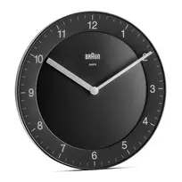 Braun BC 06 B juodos spalvos kvarcinis sieninis laikrodis, apvalus, 20 cm