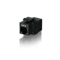 Equip Cat.6 neekranuotas Keystone tiesinis jungiklis, juodas, auksuotas, 15 mm, 33 mm, 20 mm, 75 g