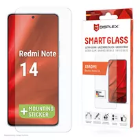 Displex Smart Glass (9H) apsauginis stiklas, skirtas Xiaomi Redmi Note 14, su montavimo lipdukais, nedūžtantis