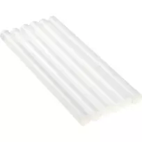 Karštų klijų lazdelės 6 vnt., InLine 7,5 mm × 100 mm, baltos, klijų pistoletui