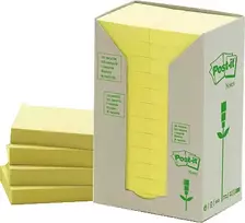 Lipnūs lapeliai Post-IT 38 x 51 mm, geltoni – 24 pakuotės × 100 lapelių