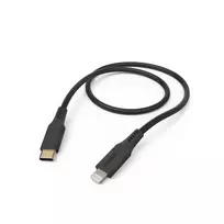 Hama Flexible 1.5 m juoda – greito įkrovimo ir duomenų laidas
