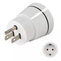Hama 00223432 kištukinis adapteris B tipo kištukas į C (Euro) + F tipo lizdus, baltas