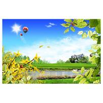 Spring/Summer Events,Indoor/Outdoor,Flower Decor,Party Backdrop,Photo GallerBlue Sky White Clouds Wall Tapestry Backdrop 5*3ft (150*100cm)
