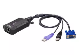 ATEN CN800 USB VGA KVM per IP Mini, 1920 x 1200 pikselių, Ethernet LAN, 3,47 W, juoda, violetinė