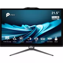 MSI Pro AP222T 14MA-613EU „Intel® Core™ i3“ 54,6 cm (21,5 colio) 1920 x 1080 pikselių liečiamas viskas viename kompiuteris 8GB DDR4-SDRAM 512GB SSD Windows 11 Home Wi-Fi 5 (802.11ac) juodas