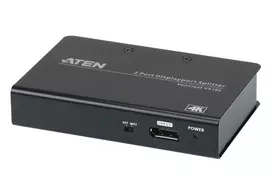 ATEN 2-Port 4K DisplayPort 1.2a skirstytuvas, DisplayPort, 2x DisplayPort, 4096 x 2160 pikselių, juoda, metalas, 4K Ultra HD