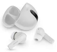 Belaidės ausinės į ausis Philips TAT2520WT/00 – Bluetooth, skambučiams ir muzikai, 20–20000 Hz, 10 m atstumas, baltos, 40 g