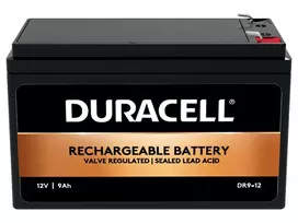 Duracell 12V 9Ah VRLA akumuliatorius, sandarus švino rūgštinis (VRLA), 12 V, 9 Ah, 9000 mAh, 108 Wh, 2,4 kg