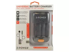 Universalus akumuliatorių įkroviklis 2-Power, skirtas kameroms, AA/AAA ir Li-Ion baterijoms