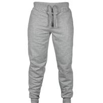 2021 Men's Solid Color Versatile Casual Sweatpants - Breathable Harem Style for Spring & Autumn S pilka spalva