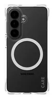 Apsauginis dėklas PanzerGlass CARE Samba permatomas su balta Qi Samsung Galaxy S26