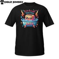 Funny Toaster In Bathtub T-Shirt | Live Laugh Toaster Bath Meme Tee 2XL