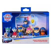 PAW Patrol paieškos ir gelbėjimo komandos rinkinys su 7 kolekcinėmis figūrėlėmis – Ryder ir 6 šuniukai, žaislai vaikams nuo 3 metų