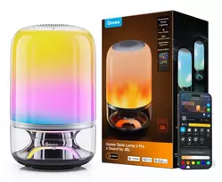 Stalinė lempa Govee H6020 Table Lamp 2 Pro Sound by JBL – RGBIC + šilta balta, 600 lm, Wi‑Fi ir Bluetooth, 5200 mAh