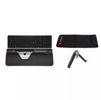 Contour RollerMouse Red Plus WL Travel Kit – belaidis RF, pilno dydžio klaviatūros išdėstymas, juoda, su pele ir riešo atrama