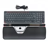 Contour Design RollerMouse Red Plus + Balance Wired pilno dydžio klaviatūra su pele, laidinė, USB, QWERTY, juoda