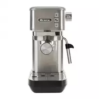 Ariete 1380 Metal kavos aparatas, tinka maltai kavai ir ESE kapsulėms, 1300 W, 1,1 L talpa, 15 barų slėgis, ½ puodelio filtras, Cappuccino įrenginys, sidabrinis