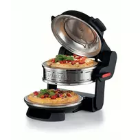 Ariete 927 Pizzeria dviguba pica orkaitė, 2 picos per 4 minutes, 2300 W, 2 ugniai atsparūs akmenys, 2 termostatai, skersmuo 32 cm, 5 kepimo lygiai, 2 nerūdijančio plieno mentelės, Raudona