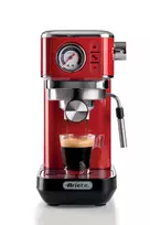 Ariete Moderna Line 1381 kavos aparatas su manometru, tinka maltai kavai ir ESE kapsulėms, 1300 W, 1,1 L talpa, 15 barų slėgis, ½ puodelio filtras, Kapučino prietaisas, Raudonas