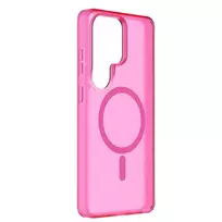 Cellularline FROSTY MAG dėklas Samsung Galaxy S26 Ultra – permatomas, matinis, su spalvotais kraštais, suderinamas su Qi2 ir magnetiniais aksesuarais