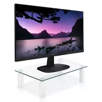 Techly stiklinis stovas monitoriui / nešiojamam kompiuteriui, laisvai pastatomas, 20 kg, 33 cm (13 col.), 81,3 cm (32 col.), aukščio reguliavimas, permatomas