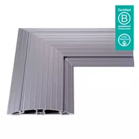 Dataflex Addit kabelių apsauga - kampinė jungtis 482, sidabrinė, aliuminis, 500 kg, 2 cm, 203 mm, 305 mm