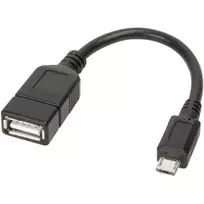 Techly USB2.0 OTG kabelis A lizdas / Micro B kištukas 0,2 m ICOC UOTG-194