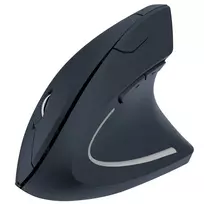 Techly IM 1200-VM-B vertikali belaidė optinė pelė, 2,4 GHz RF ryšys, 1600 DPI