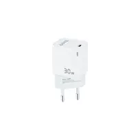 TooQ GAN USB-C/PD sieninis įkroviklis 30W, baltas