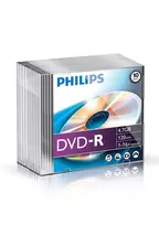 Philips DVD-R DM4S6S10F/00 – vienas įrašomas diskas, 4.7GB, 120 min.