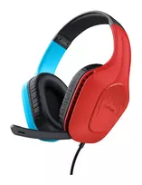 Ausinės Trust GXT 416S Zirox, laidinės, ant ausų, žaidimams, juodos, mėlynos, raudonos
