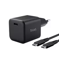 Įkroviklis TRUST Maxo itin mažas 65W GaN USB-C juodas su 2 m laidu
