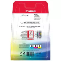 Canon CLI-8 Chromalife Pack originalūs rašalo kasetės 3 vnt. (Cyan, Magenta, Geltona)